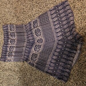 Women's Blue Patterned Romper